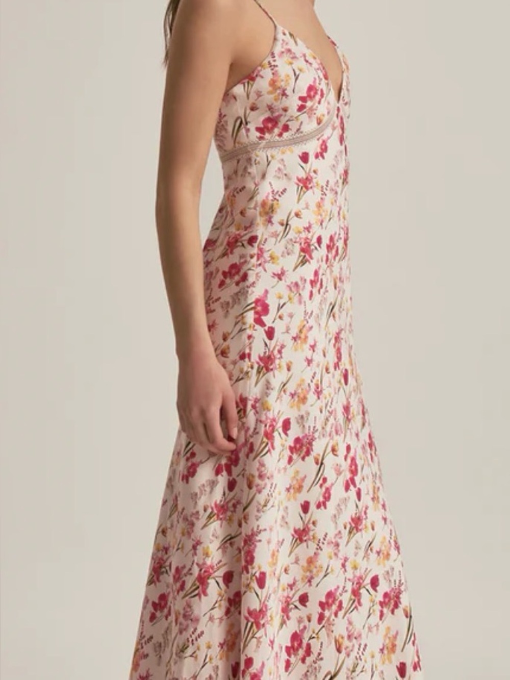 Favorite Daughter Pink Floral Strapless Slip Dress